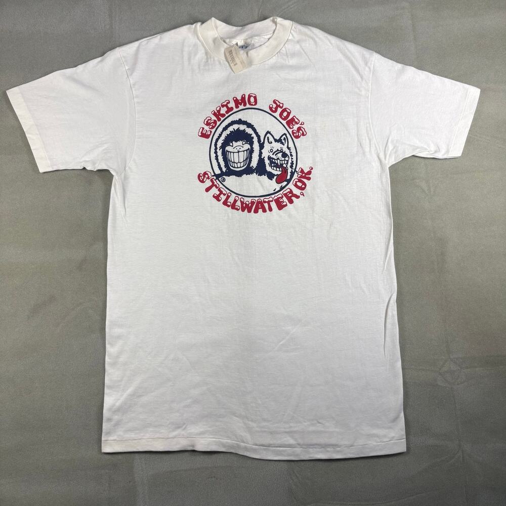 Vintage Eskimo Joe’s Stillwater OK Graphic T Shirt‎ USA Single Stitch L